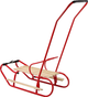 Металеві санки LEAN Toys з штовхачем 13368 Red (5905323215917) - зображення 3