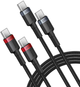 Кабель Baseus Cafule (2 PCS) USB Type-C - USB Type-C 100W 2m Red/Black (AT6932172657444) - зображення 2