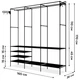 Напольная вешалка-стойка для одежды RIAS Walking Wardrobe 170х160х36см Black (098p) - изображение 5