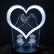 Настольный сенсорный 3D ночник LED светильник Creative Lamps 3D UKC 7 цветов Сердце влюбленных (008q) - изображение 3