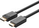 Kabel Ugreen DisplayPort - HDMI 4K 30Hz 32 AWG 1.5 m Black (1206809393) - obraz 2