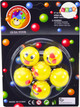 Zestaw kauczukowych piłek LEAN Toys Emoji 20376 6 szt. Yellow (5905991026655) - obraz 1