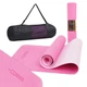 Коврик спортивный Cornix TPE 183 x 61 x 0.6 cм для йоги и фитнеса XR-0005 Pink/Rose - изображение 1