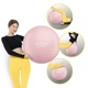 Мяч для фитнеса (фитбол) 4FIZJO 75 см Anti-Burst Pink (P-5907739317407) - изображение 7