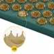 Коврик акупунктурный с подушкой 4FIZJO Eco Mat Аппликатор Кузнецова Navy Green/Gold (P-5907739312891) - изображение 2