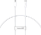 Kabel Baseus Explorer USB Type-C - USB Type-C 1 m 240 W Moon White (AT6932172648787) - obraz 2