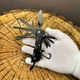 Мультитул кишеньковий туристичний 12 в 1 стальний чорний - зображення 7