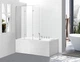 Скляна шторка для ванни AVKO Glass 542-7 120х140 Clear - зображення 1