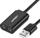 Karta dźwiękowa Ugreen US205 USB 3.5mm Jack TRS (Mic & Ear) Black (1206809345) - obraz 2