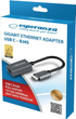 Adapter sieciowy Esperanza Gigabit Ethernet USB-C - RJ-45 (ENA102) - obraz 2