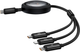 Kabel Baseus Free2Draw 3in1 USB Type-C - Lightning / USB Type-C / micro USB 1.1 m 100 W Black (AT6932172656454) - obraz 2