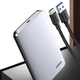 Kieszeń zewnętrzna Ugreen CM300 70498 USB 3.2 Gen 2 SATA III 2.5" Grey (6957303874989) - obraz 4