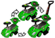 Толокар Lean Cars Mega Car 3 в 1 Зелений (5908275994770) - зображення 10