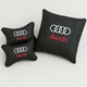 Комплект подушек в авто для поясницы и подголовника с логотипом AUDI красная надпись - изображение 1