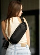 Жіноча тканинна поясна сумка бананка Sambag Чорна (921036414) - зображення 4