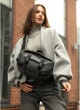 Велика жіноча поясна сумка бананка з екошкіри SAMBAG Графітова (867038721) - зображення 1