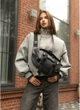 Велика жіноча поясна сумка бананка з екошкіри SAMBAG Графітова (867038721) - зображення 3