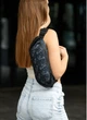 Женская тканевая поясная сумка бананка SAMBAG Черный принт (922038617) - изображение 6