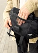 Велика тканинна чоловіча поясна сумка бананка SAMBAG Чорна (877038721) - зображення 7