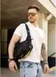 Мужская тканевая сумка через плечо SAMBAG Черная с желтым (10980301517) - изображение 3