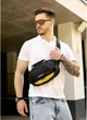 Мужская тканевая сумка через плечо SAMBAG Черная с желтым (10980301517) - изображение 1