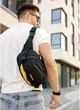 Мужская тканевая сумка через плечо SAMBAG Черная с желтым (10980301517) - изображение 4