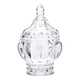 Стеклянная конфетница с крышкой 16х8.5 см сахарница круглая емкость для печенья и конфет - изображение 3