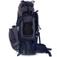 Рюкзак туристический 2в1 V-90 л 70x40x25см 30x20x12см COLOR полиэстер нейлон серо-синий LIFE 159 - изображение 3