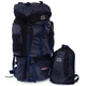 Рюкзак туристический 2в1 V-90 л 70x40x25см 30x20x12см COLOR полиэстер нейлон черно-синий LIFE 159 - изображение 2