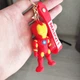 Брелок Железный человек резиновый объемный Iron Man Марвел на рюкзак, на ключи подвеска - изображение 3