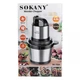 Чопер-измельчитель кухонный Sokany SK-7028 серебристый 800 Вт 3,5 литров 4 ножа нержавеющая сталь 2 скорости - изображение 8
