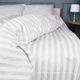 Простынь MirSon Бязь 17-0600 Stripe White Gray 220x240 см (2200008048051) - изображение 2