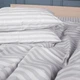Простынь MirSon Бязь 17-0600 Stripe White Gray 220x240 см (2200008048051) - изображение 6