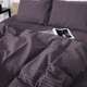 Простынь MirSon Бязь 17-0603 Stripe Violet 220x240 см (2200008051075) - изображение 4