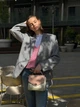 Сучасна та стильна шкіряна жіноча сумка кроссбоді Lamponi Chest one, pink/light green/ivory - зображення 5