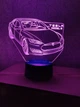 3d-светильник Тесла Tesla S, 3д-ночник, несколько подсветок (на пульте), подарок автолюбителю - изображение 1