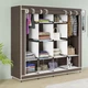 Складной тканевый шкаф для одежды 170*45*170см Storage Rack, тканевый шкаф для вещей Коричневый - изображение 1