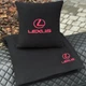 Флисовый набор плед с подушкой, черный, с красной вышивкой LEXUS, AUTO COMFORT - изображение 1