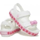 Крокс сандалі білі дитячі crocs crocband cruiser pet sandal white pink tweed (34/35, білий) - зображення 1