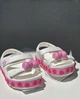 Крокс сандалі білі дитячі crocs crocband cruiser pet sandal white pink tweed (34/35, білий) - зображення 5