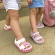 Крокс сандалі білі дитячі crocs crocband cruiser pet sandal white pink tweed (34/35, білий) - зображення 7