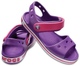 Дитячі сандалії для дівчинки Crocs Crocband Sandal Amethyst/Paradise Pink (34/35, фіолетовий) - зображення 1
