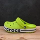 Дитячі крокси-сабо для хлопчика Crocs Bayaband Clog Kids' Lime Punch/Navy (25/26, зелений) - изображение 3