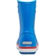 Крокс Дитячі Чоботи Для ДІвчат Сині Crocs Crocband Rain Boot Bright Cobalt/Flame (30/31, світло синій) - зображення 2