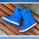 Крокс Дитячі Чоботи Для ДІвчат Сині Crocs Crocband Rain Boot Bright Cobalt/Flame (30/31, світло синій) - зображення 8