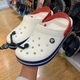 Крокс Крокбенд Клог Білі з Блакитним Crocs Crocband White Blue Clog (44-45, білий) - изображение 2