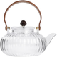Dzbanek Homla Corrie ryflowany z drewnianą rączką 550 ml (5904183891262) - obraz 1