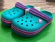 Дитячі крокси для дівчинки Crocs Crocband Rainbow Band Clog Tropical Teal (27/28, м'ятні) - изображение 2
