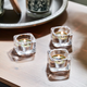 Набір скляних підсвічників IKEA GLASIG 5 шт - свічники для чайних гріючих свічок таблеток ІКЕА ГЛАСІГ 002.591.41 - зображення 6