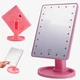 Зеркало с подсветкой для макияжа настольное прямоугольное Large Mirror, косметическое LED-зеркало с регулировкой наклона и подставкой для мелочей, питание от USB/батареек Розовое, MLLM-22-Pink - изображение 5